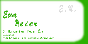 eva meier business card